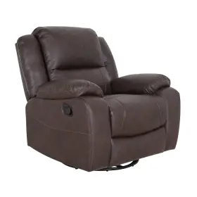 304566 Gdfstudio 843345118975 Christopher Knight Home Teresa Classic Tufted Leather Swivel Recliner