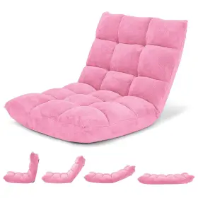 Giantex 798470180932 Floor Chair With Back Support Folding Sofa 14 Adjustable Position
