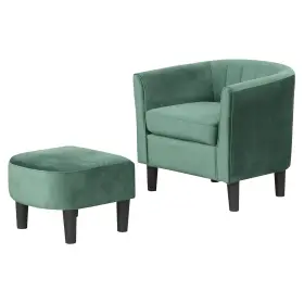 Hcst08677 Giantex Barrel Chair Without Ttoman Footrest Curved Backrest Armrests Removable Seat Cushion