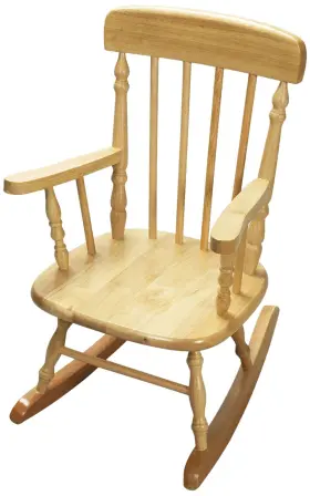 1410n Gift Mark Childrens Spindle Rocking Chair Natural