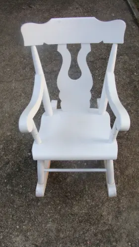 11730 Gift Mark 609036015523 Boys Or Girls Rocking Chair - White Nice Cond Pickup Only Long Island Ny