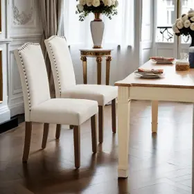 Glasflength 757106493679 Modern Dining Chair Set Of 2 Stylish Kitchen With Wood Legs
