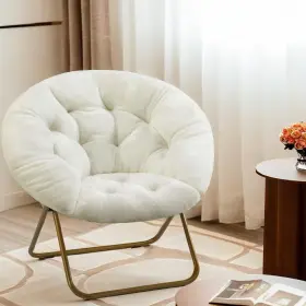 Glasflength 757106493747 Comfy Saucer Chairs For Adults Cozy Folding Round Lounge Chair Dorm Room