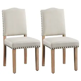 Gl4aog0003 Globalbid Kitchen Chairs Set Of 2 Upholstered Dining Room For Home/kitchen Beige