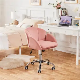 Glyymh000201 Globalbid Makeup Vanity Chair With Armrests Modern Swivel Desk For Home Office