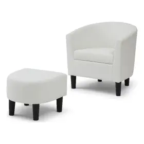 G00202-c Glory Furniture Salem Chair Ottoman White