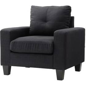Glory Furniture G475a-c Newbury Twill Fabric Club Chair In Black
