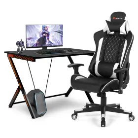 H079wha14569 Goplus Chair And Gaming Desk Set 46 Inch Racing Style With Massage Reclining Swivel