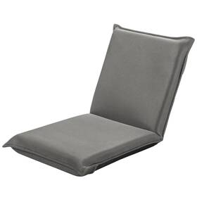 Gorelax Hw65605gr Adjustable 6-position Floor Chair Folding Padded Sofa Home Grey