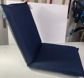 Hw65605ny Gorelax Adjustable 6-position Floor Chair Folding Padded Sofa Home Navy