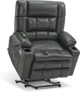 Govna-inc 313033994964 Dual Motor Power Lift Recliner Chair For Elderly Lay Flat With Heat