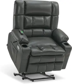 Govna-inc 313033994964 Dual Motor Power Lift Recliner Chair For Elderly Lay Flat With Heat