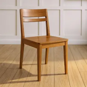 G34003997-007 Grain & Grove Crew Dining Chair Solid Rubberwood Frame Engineered Wood Seat Comfortable