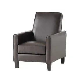 Great Deal Furniture 817056018237 Lucas Leather Recliner Club Chair Brown