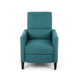 Great Deal Furniture 843345167690 Gdfstudio Contemporary Fabric Push Back Recliner Teal