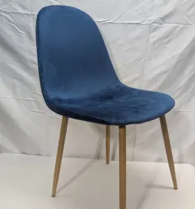 Grass-4db-vl-wo Greenforest 4x Brand Dining Room Chairs Mid Century Color Blue No Hardware