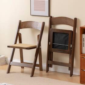 Gtnsafp Mzzdy01zhuti Wooden Folding Chair With Soft Cushion Simple And Stylish Comfortable Dura