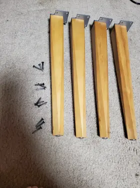 Tasq2121h21 Gunlocke Lot 4x Legs 2007 Side Table Tiara Maple E-873 End 18 Inch W Mount Brackets