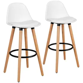 Gym05639 Gymax 36.5 Inch Mid Century Barstool Wood Low Back Dining Pub Chair With Leather