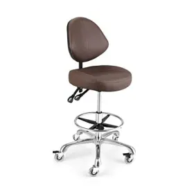 Md87-dc-bk Gz Maidou Rolling Drafting Chair With Back Support - Tall Office For Standing Brown