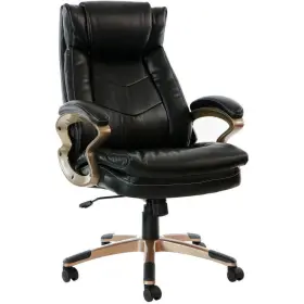 Hoc0011 Hanover Executive Office Chair 47 Inch H Upholstered Faux-leather Seat In Black