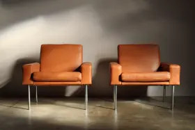 Ap34 Hans Wegner Model Ftap34ft Lounge Chairs For Johannes Hansen 1960s Mcm