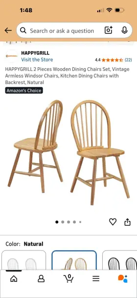 Kc56784na Happy Gril Wood Kitchen Chairs