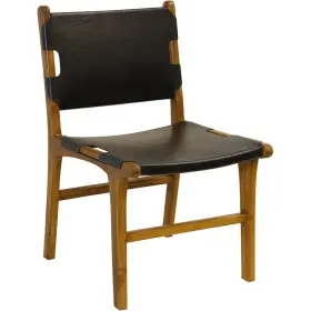 Hff27117ds Harp And Finial Steele Black Natural Dining Chair