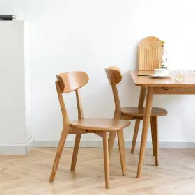 Gccpyw104166 Harper & Bright Designs And Natural Oak 100% Solid Wood Dining Chair Set Of 2 With
