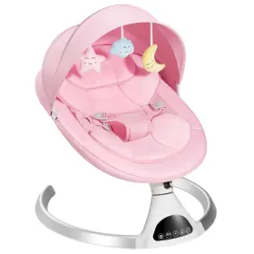 Harppa 709688500412 Electric Baby Rocker Chair Portable Bluetooth Swing Pink