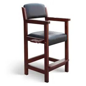 Hathaway 672875903894 Cambridge Spectator Chair Antique Walnut Billiard Stool With Cushioned Seat