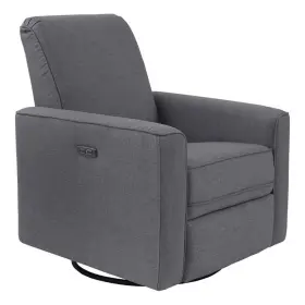 Hc-4864-2699404 Hawthorne Collections Contemporary Fabric Swivel Glider And Recliner In Stone