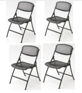 2ff004hdx Hdx Commercial Plastic Xl Folding Chair Ultra Comfort 1000 Lb. Weight Rating 4-set