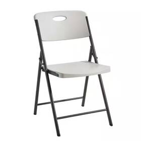 Hdx 313049554558 Almond/brown Resin Folding Chair With Steel Frame