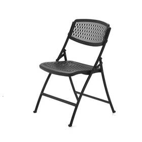 Hdx 445039774721 Plastic Seat Folding Chair In Black Set Of 4