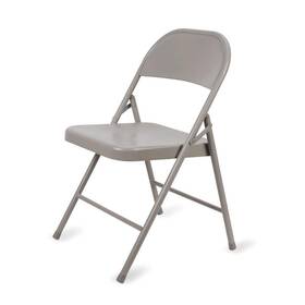 Hdx 445057618663 Steel Folding Chair Beige Heavy Duty Portable Indoor Outdoor Event Seating