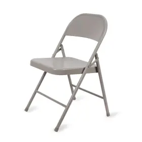 Hdx 445057618663 Steel Folding Chair Beige Heavy Duty Portable Indoor Outdoor Event Seating