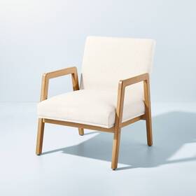 Hearth & Hand With Magnolia 191908924250 Upholstered Accent Arm Chair - Heathered Cream And