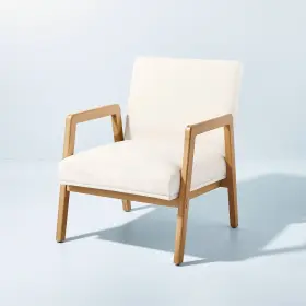 Hearth & Hand With Magnolia 191908924250 Upholstered Accent Arm Chair - Heathered Cream And