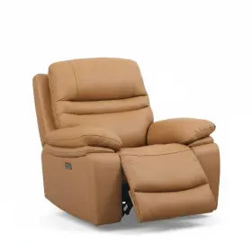 Bo01-rec-l-oa Heartland Furniture Leather Power Recliner Chair Top Grain Upholstery Usb And Usb-c 360 Lb Support