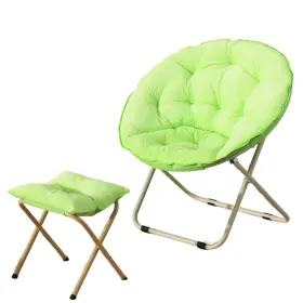 Hengwei 926919124234 Oversized Folding Saucer Chairs Foldable Comfy Padded Moon Lounge Chair Green