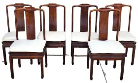 2675 Henredon Ming Asian Dining Chairs 1950s
