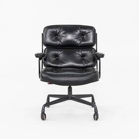 Herman Miller Es104 1986 Eames Time Life Executive Desk Chair Black With Dark Gray Frame