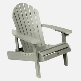 Highwood Ad-chl1-euc Hamilton Made The Usa Folding Reclining Adirondack Chair Eucalyptus