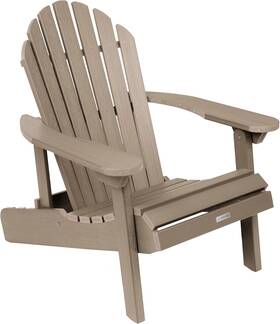 Highwood Ad-chl1-wbr Hamilton Made The Usa Folding Reclining Adirondack Chair Adult Brown