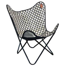 Hilason Hscb137 51hs Genuine Leather Butterfly Chair Folding Lounge Modern Sling Accent Seat
