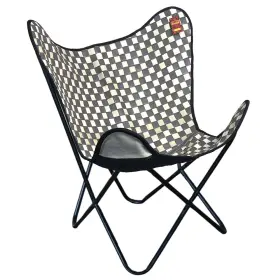 Hscb137 Hilason 51hs Genuine Leather Butterfly Chair Folding Lounge Modern Sling Accent Seat