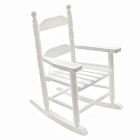 Hngilkoo 330-wht Rocking Chair For 3-6 Small Baby Wooden Outdoor Furniture Indoor Living Room