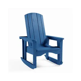 Ho2017197 Hogan Supplies Irving Wood Rocker Lounge Chair Olive Gray Pine - 31 X 31.5 44.5 Inch