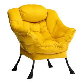 Hollyhome 951390961379 Modern Fabric Large Lazy Chair Accent Oversized Comfy Reading